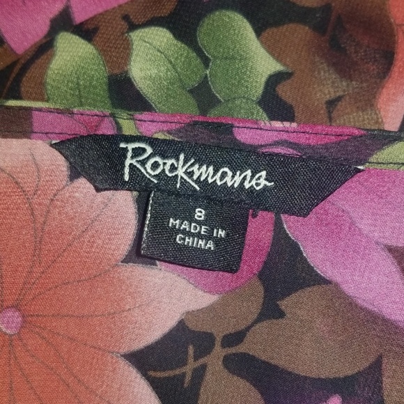 Rockmans 3/4 Sleeve Floral Print Blouse/Wrap/Top - Picture 8 of 8